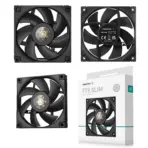 DeepCool FT9 SLIM WHITE LED 92mm PWM Case Fan ; 31.18 CFM Airflow Power ; 2950 RPM Turbocharge ; 4-pin Fan Connector ; Fluid Dynamic Bearing ; Compact 92×92×15 mm | One Single Fan ; BLACK - Image 6