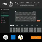 Keychron B1 Pro Lightweight Ultra-portable Compact 75% Keyboard with 2.4 GHz / BT / Type-C Wired Connectivity ; Extended Battery Life ; 12 Multimedia Keys & Quick Emoji Access ; Concave Ergonomic Keys  ; Supports macOS / Windows / Linux  | IVORY WHITE B1P-K8 - Image 7