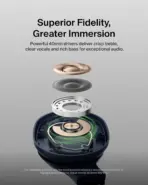 Belkin SoundForm Surround Bluetooth Over-Ear Headphones, Noise Cancelling Headphones, Wireless with 60H Playtime and Soft Ear Cups , for iPhone, Galaxy, iPad | Navy Blue ~ AUD009HQBL - Image 4