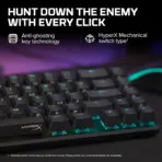 HyperX Alloy Origins 65 Gaming Keyboard – Aqua Tactile Switches, 65% Compact Aluminum Frame, RGB Backlit PBT Keycaps, Detachable USB-C, Anti-Ghosting & NGENUITY Control | BLACK ~ 56R64AA#ABA - Image 3