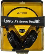 A4TECH HS-30 ComfortFit Stereo Headset With 40mm Drivers, Dual 3.5mm Audio And Microphone Jacks, Omnidirectional Noise-Cancelling Mic, Adjustable Headband, And On-Headset Volume Control - Image 3