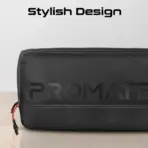 Promate Vali Lightweight Tech Essentials Organizer Pouch – Compact Travel Gadget Bag, Multi-Compartment, Durable Cordura + Skin Film Material, 1.79L Capacity, Sleek & Stylish - Image 6