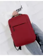 Business Slim Formal Laptop Backpack for up to 15.6 Inch - Durable Oxford Textile - USB Charging Port - Organized Compartments - Waterproof - Heavily Padded for Sensitive Electronics Impact Protection - RED - Image 10