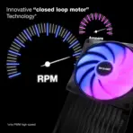 Be Quiet! Light Wings LX 120mm PWM High-Speed ARGB Fan – 2100RPM Silent Cooling, 16 ARGB LEDs, Closed Loop Motor, Rifle Bearing, 60,000h Lifespan, 2.51mm H₂O Pressure | BLACK - Image 5