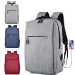 Business Slim Formal Laptop Backpack for up to 15.6 Inch - Durable Oxford Textile - USB Charging Port - Organized Compartments - Waterproof - Heavily Padded for Sensitive Electronics Impact Protection - RED - Image 14