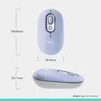 Logitech POP Bluetooth Wireless Mouse with Emoji Customizable Button - SilentTouch Clicks- Connect up to 3 devices - 10 meters Wireless Range -  SmartWheel Scrolling -  Compatible with Windows®, macOS, ChromeOS™,  iPadOS, Microsoft Surface | LILAC - Image 9