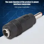 Mini Power Adapters - 3 to 24V DC 5.5 x 2.1 Female to 3.5 x 1.35mm DC Male Adapter Connector Adapter Converter Audio Video Router Power Converter Black, default - Image 2