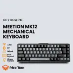 MEETION MK12 65% Triple-Mode Mechanical Keyboard with RGB, Hot-Swap POM Linear Switches, 2.4G/Bluetooth/Wired, 2000mAh Battery, Type-C Detachable Cable
