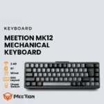 MEETION MK12 65% Triple-Mode Mechanical Keyboard with RGB, Hot-Swap POM Linear Switches, 2.4G/Bluetooth/Wired, 2000mAh Battery, Type-C Detachable Cable