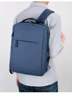 Business Slim Formal Laptop Backpack for up to 15.6 Inch - Durable Oxford Textile - USB Charging Port - Organized Compartments - Waterproof - Heavily Padded for Sensitive Electronics Impact Protection - BLUE - Image 5