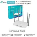TP-Link Archer C60 AC1350 - 5 Antenna Dual Band Router , Wi-Fi Speed Up to 867 Mbps/5 GHz + 450 Mbps/2.4 GHz, Supports Parental Control, Guest WiFi, MU-MIMO Router, Qualcomm Chipset- White