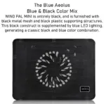 DEEPCOOL Wind PAL Mini Notebook Cooling Pad | 140mm Blue LED Fan, Metal Mesh Panel, Compatible with 39.62 cm (15.6") notebooks and Below - 340X250X25mm - Image 3