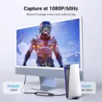 UGREEN Capture Card HDMI To USB-A Type-C FHD 1080P 60FPS - 4K Input, Dual USB Interface, Plug & Play, Low-Latency Streaming, Compatible With Switch 2/PS5/Xbox/PC/Mac | CM716-25854  - Image 3