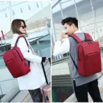 Business Slim Formal Laptop Backpack for up to 15.6 Inch - Durable Oxford Textile - USB Charging Port - Organized Compartments - Waterproof - Heavily Padded for Sensitive Electronics Impact Protection - RED - Image 11