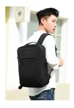 Business Slim Formal Laptop Backpack for up to 15.6 Inch - Durable Oxford Textile - USB Charging Port - Organized Compartments - Waterproof - Heavily Padded for Sensitive Electronics Impact Protection - BLACK - Image 20