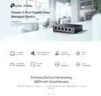 TP-Link Omada ES205G 5-Port Gigabit Easy Managed Switch – Fanless, Cloud-Managed, VLAN, QoS, Loop Prevention, IGMP Snooping - Image 7