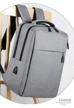 Business Slim Formal Laptop Backpack for up to 15.6 Inch - Durable Oxford Textile - USB Charging Port - Organized Compartments - Waterproof - Heavily Padded for Sensitive Electronics Impact Protection - GREY - Image 12