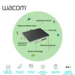 Wacom One S Pen Tablet with Battery-Free EMR Pen, Bluetooth Connectivity, Compatible with Windows, Mac, Chromebook, and Android – Perfect for  Digital Drawing, and Everyday Office Tasks | 15.24 x 9.4 cm. 