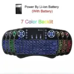 Keyboard & Remote Control  for Smart TV, IPTV, PS4, PC, Pad -  With  Touchpad -  Mini Wireless Backlit Multimedia KeyBoard 2.4GHz USB Rechargeable  - Image 2