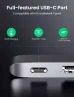 UGREEN MacBook Pro USB C Hub Adapter 5 IN 2 HDMI 4K Type C Port Thunderbolt 3 for Video, 100W PD Charging - 10Gbps, USB 3.0, Compatible with Macbook Pro & Macbook Air - Image 4
