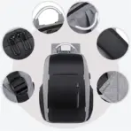   Laptop Backpack  Business / Travel | Expandable |  USB Charging Port | 15.6" | Waterproof | Password Lock Anti-theft | Lightweight | GREY