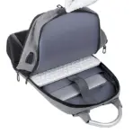   Laptop Backpack  Business / Travel | Expandable |  USB Charging Port | 15.6" | Waterproof | Password Lock Anti-theft | Lightweight | GREY - Image 4