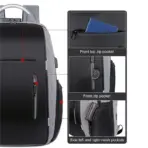   Laptop Backpack  Business / Travel | Expandable |  USB Charging Port | 15.6" | Waterproof | Password Lock Anti-theft | Lightweight | GREY - Image 7