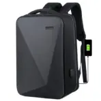 Laptop Backpack 15.6" Anti-Theft Pin Lock - Waterproof  - Shockproof - USB Charging Port - 30X17X44cm -   Suitable For College , Travel , Gaming Pack , Student Schoolbag - BLACK