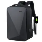 Laptop Backpack 15.6" Anti-Theft Pin Lock - Waterproof  - Shockproof - USB Charging Port - 30X17X44cm -   Suitable For College , Travel , Gaming Pack , Student Schoolbag - BLACK