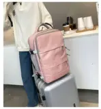 Pink Laptop Backpack - Accommodates Up to 15.6" Laptops & Tablets - Waterproof - Heavily Padded for Sensitive Electronics Protection -  USB Charging Port - Inner Pockets for Wet & Dry Laundry - Luggage Strap -Multifunctional for Hiking , Gym , Travel - Image 22