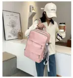 Pink Laptop Backpack - Accommodates Up to 15.6" Laptops & Tablets - Waterproof - Heavily Padded for Sensitive Electronics Protection -  USB Charging Port - Inner Pockets for Wet & Dry Laundry - Luggage Strap -Multifunctional for Hiking , Gym , Travel - Image 13