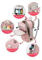 PURPLE Laptop Backpack - Accommodates Up to 15.6" Laptops & Tablets - Waterproof - Heavily Padded for Sensitive Electronics Protection -  USB Charging Port - Inner Pockets for Wet & Dry Laundry - Luggage Strap -Multifunctional for Hiking , Gym , Travel - Image 19