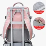 PURPLE Laptop Backpack - Accommodates Up to 15.6" Laptops & Tablets - Waterproof - Heavily Padded for Sensitive Electronics Protection -  USB Charging Port - Inner Pockets for Wet & Dry Laundry - Luggage Strap -Multifunctional for Hiking , Gym , Travel - Image 12