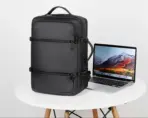 Laptop Backpack - Holds up to 15.6" Laptops & Tablets - Waterproof - Ergonomic Softback - Electronics Impact Protection - Luggage Strap - Organized Pockets - Suitable for Travel, University , Collage , School - BLACK - Image 19