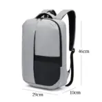 Laptop Backpack - Holds up to 15.6" Laptops & Tablets - Waterproof - Ergonomic Softback - Electronics Impact Protection - Oxford Material - Suitable for University , Collage , School - GREY - Image 11