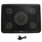 Cooling Pad Gaming Laptop Cooler, Notebook Cooling Pad | Supports 12" to 16" Laptops , 2 USB Ports - 5 Fans with LED , Light Weight Slim Cooler - Image 15