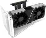 NZXT Vertical GPU Mounting Kit -175 mm PCIe 4.0x16 Riser Cable - GPU Holder - Sturdy Steel Bracket - White AB-RH175-W1 - Image 3