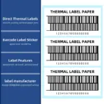 Thermal Labels Roll with 58mm x 39mm Stickers , Direct Thermal Printing, BPA-Free, High-Quality Adhesive - Image 3