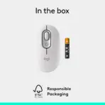 Logitech POP Bluetooth Wireless Mouse with Emoji Customizable Button - SilentTouch Clicks- Connect up to 3 devices - 10 meters Wireless Range -  SmartWheel Scrolling -  Compatible with Windows®, macOS, ChromeOS™,  iPadOS, Microsoft Surface | Off-white - Image 9