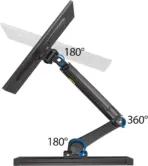 NB D21 Monitor Wall Mount Arm – 22"–35" Screen Support, 9kg Load, 360° Rotation, ±180° Swivel, +85°/-30° Tilt, VESA 75/100mm, Retractable 530mm, ABS & Aluminum Build , Cable Management - Image 8