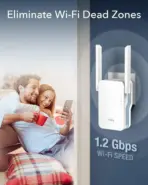 CUDY  AX1500 Mesh Wi-Fi 6 Range Extender With 1201Mbps 5GHz + 300Mbps 2.4GHz, Dual-Band AX, WPS Setup, Ethernet Port, Mesh Support | RE1500 - Image 3