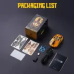 GravaStar Mercury X Ultra-Light Gaming Mouse – Magnesium Alloy, 32,000 DPI, PAW 3950 Sensor, 1K Polling Rate, Tri-Mode, RGB, Ergonomic Hollow Design, 5 Programmable Buttons, Web-Based Software | Battle Worn-Yellow - Image 12