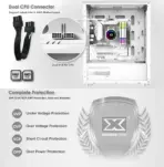 Xigmatek X-Power III Arctic 700W 85% Efficiency 80 PLUS White Power Supply – Single +12V Rail, 120mm Silent Fan, Dual CPU & GPU Support, Full Protection Suite, Flat Black Cables , Non-modular  - Image 5