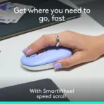 Logitech POP Bluetooth Wireless Mouse with Emoji Customizable Button - SilentTouch Clicks- Connect up to 3 devices - 10 meters Wireless Range -  SmartWheel Scrolling -  Compatible with Windows®, macOS, ChromeOS™,  iPadOS, Microsoft Surface | LILAC - Image 3