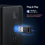 UGREEN USB Bluetooth 5.3 Adapter for PC Accessories - Plug & Play on Windows 11/10/8.1 | Connect Up to 5 Devices | Bluetooth Receiver & Transmitter for Keyboard, Mouse, Headphones, Speakers, Printer | CM591-35995 - Image 3