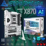 ASUS X870 AYW GAMING WIFI W AM5 ATX Motherboard With 12+2+1 80A DrMOS, DDR5 8000+ MT/s OC, PCIe 5.0 x16, 3x M.2, Wi-Fi 6, USB4 40Gbps, 2.5Gb LAN, USB PD 3.0, Aura Sync RGB | SILVER
