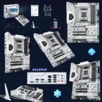 ASUS X870 AYW GAMING WIFI W AM5 ATX Motherboard With 12+2+1 80A DrMOS, DDR5 8000+ MT/s OC, PCIe 5.0 x16, 3x M.2, Wi-Fi 6, USB4 40Gbps, 2.5Gb LAN, USB PD 3.0, Aura Sync RGB | SILVER - Image 5