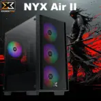 XIGMATEK NYX Air II Micro-ATX Case With 4 Z20F Fans, Mesh Front, Left Tempered Glass, 8 Fan Slots, 240mm Radiator Support, USB 3.0, GPU Up To 350mm, PSU 165mm | BLACK