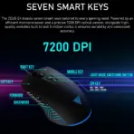GAMDIAS Zeus E4 RGB Wired Gaming Mouse With 7200 DPI Optical Sensor, 7 Programmable Keys, Ergonomic Design, 5 Million Clicks, And Software Customization - Image 3