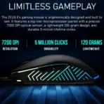 GAMDIAS Zeus E4 RGB Wired Gaming Mouse With 7200 DPI Optical Sensor, 7 Programmable Keys, Ergonomic Design, 5 Million Clicks, And Software Customization - Image 4